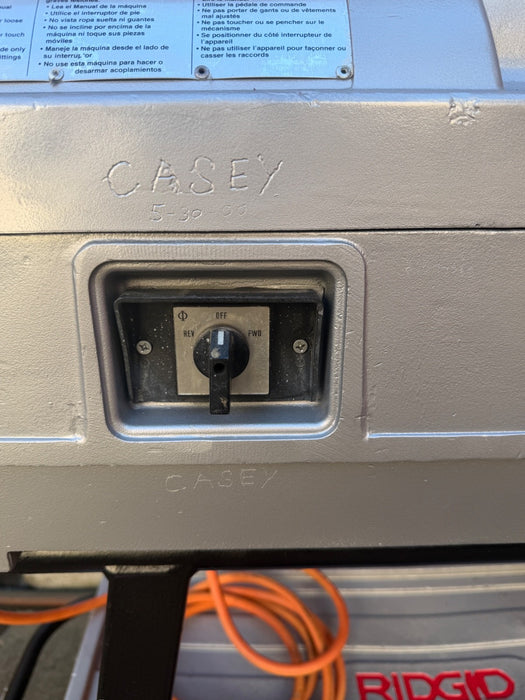 RIDGID 535 V2 Pipe Threading Machine Die and 2x teeth