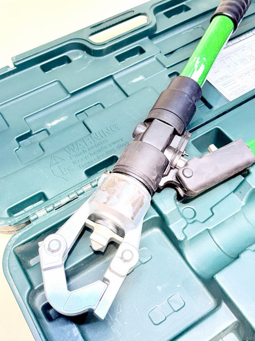 Greenlee HK12ID Dieless Crimping Tool Full Set With Case & Manual Green/Black