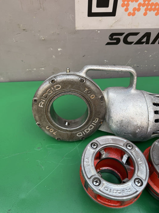 Ridgid 700 Pipe Threader Threading Machine & 12R Die Set 1/2” - 2” Excellent #4
