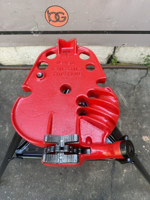 Ridgid 450 1/8 to 5 inch Tripod Pipe Vise for Ridgid Pipe Great Shape #4 8/7/26