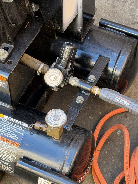 Mi-T-M AC1-PH55-08M 8 Gal Gas Air Compressor Honda GX 200, Belt Driven + Hose