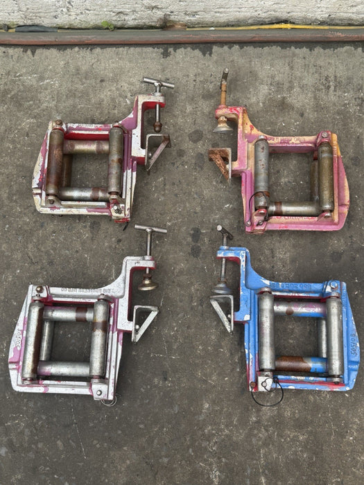 4 Clamp-on Tray Rollers HB1A-6" His Business mfg. 6” 4 Sided Roller Set Of 4