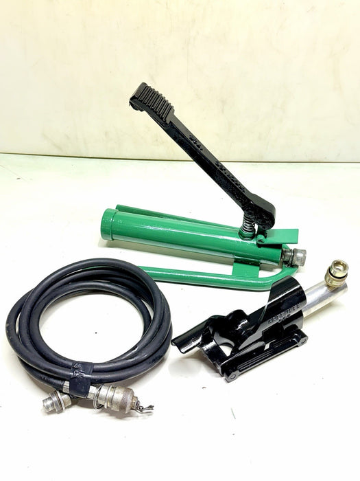 Greenlee 800 Hydraulic Cable Bender w/ 1725 Hydraulic Foot Pump, Hose, Excellent
