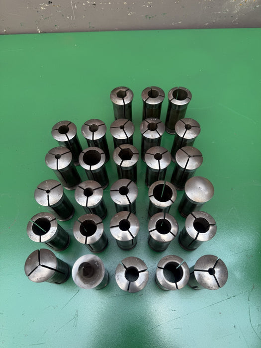 HARDINGE 5C Collets - Total of 28 Collets - Threaded Inner/Outer - Very NICE