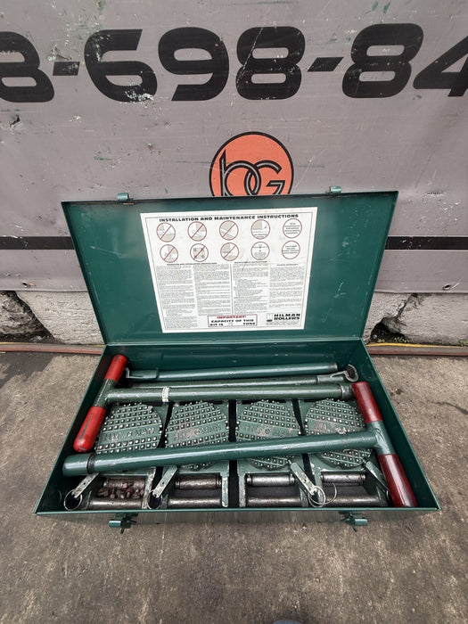 Hilman Rollers 15 ton Set. With Swivel.  Great Set.