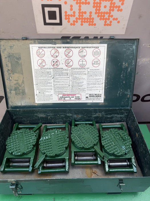 Hilman Rollers, KRS-15-SLD, Steel FT Series Deluxe Kit, 15 Ton Capacity