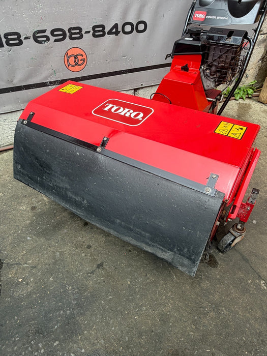 TORO 36" Walk-Behind Rotary Broom Kohler 208cc Power Steering Commercial #3