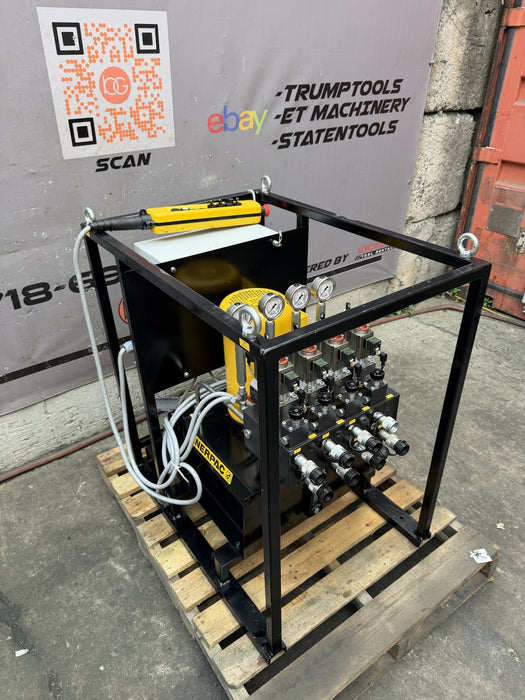 Enerpac SFP-404SJ Electric Hydraulic Pump 10,000 PSI 4 Outlets 10 Gal 460V