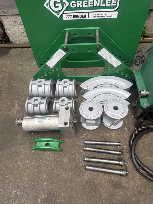 Greenlee 777  1 1/4 - 4 inch Rigid Hyd. Pipe Conduit Bender  Greenlee 975 Pump 3