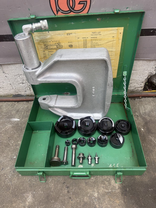 Greenlee 1732 C-Frame Knockout Punch Driver Accessories 1/2" to 4" Dies