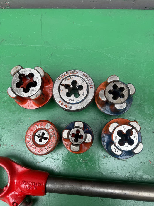 Ridgid 00-RB Bolt Threader Die Heads.  Great Set.  #5