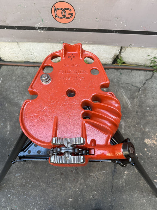 Ridgid 450 1/8 to 5 inch Tripod Pipe Vise for Ridgid Pipe Great Shape #1 8/7/26 — photo 3