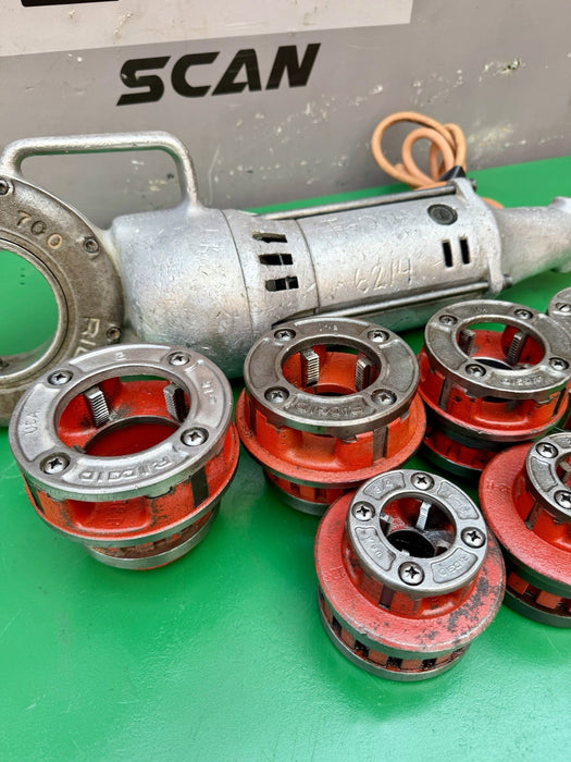 Ridgid 700 Pipe Threader Threading Machine & 12R Die Set 1/2” - 2” Excellent #4