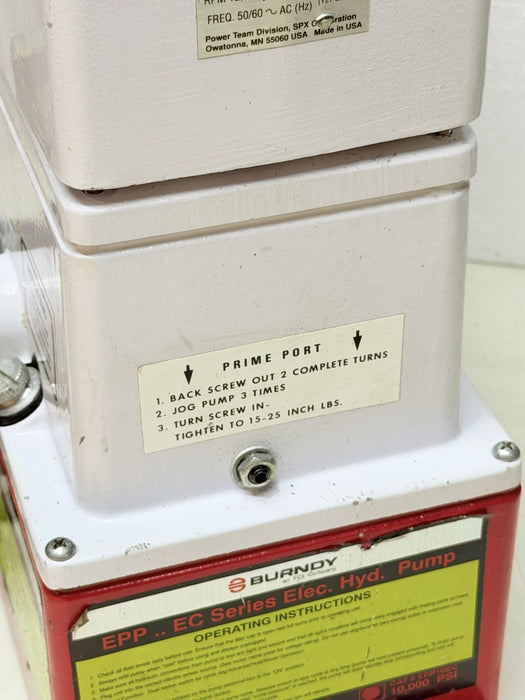 Burndy EPP-10EC Series Hyd Electric Pump 10k psi + Case & Hose Crimper Mint BG10