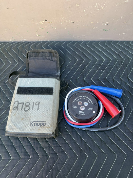 Knopp K-3 Phase Sequence Indicator, 60-600V With Case. Made in USA. Very nice #5
