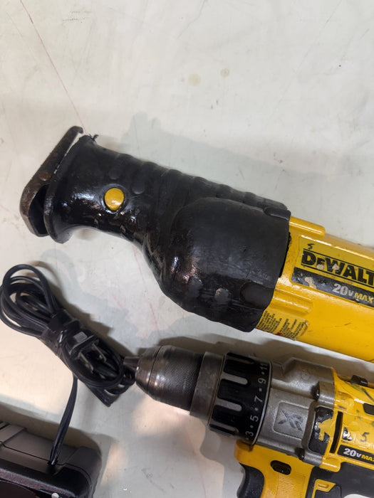 DEWALT DCS380 20V  Cordless Reciprocating Saw, DCD996 Hammer drill, DCB115 Char