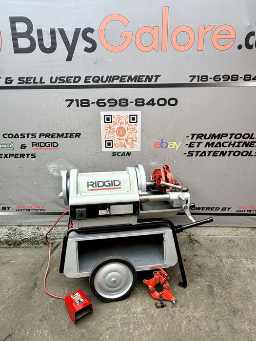 Ridgid 1224 Threader Pipe Threading Machine 1/2 - 4” 711, 714-Dies, Works Great!