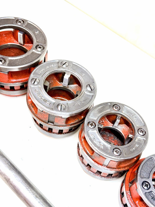 Ridgid 12-R 1/2" to 2" Pipe Threader Set Die Heads Ratchet Cutter Reamer 12R #1