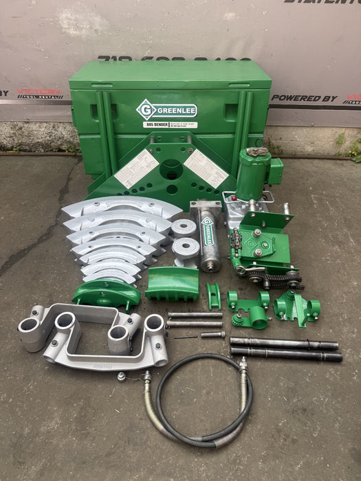 Greenlee 885 Hydraulic Pipe Bender 1-1/4”-5” Rigid Pipe.  Bending Table.  10/8