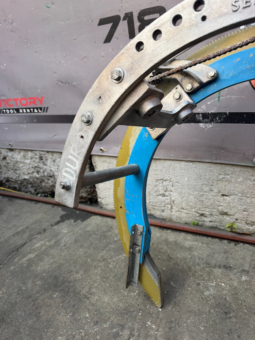 H & M #3 Aluminum C-20 Pipe Beveling Machine 12-20" Lightweight w/ Torch Holder