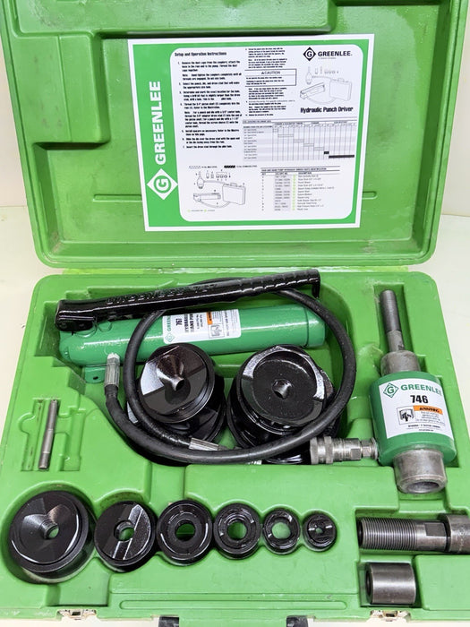 Greenlee 7310SB Slug Buster KO Knockout Punch Set 1/2" - 4" , 767 Pump & Box BG6