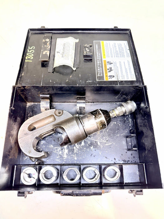 BURNDY REVOLVER HYPRESS Y750 Hydraulic Crimper With 5 Die Sets