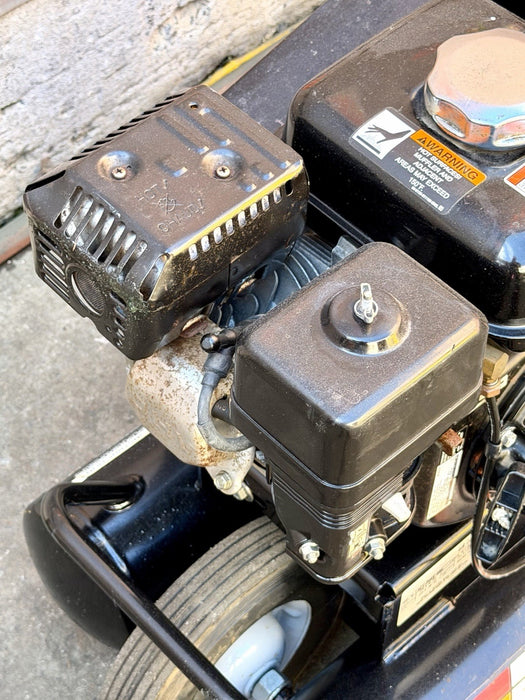 Mi-T-M AC1-PH55-08M 8 Gal Gas Air Compressor Honda GX 200, Belt Driven + Hose