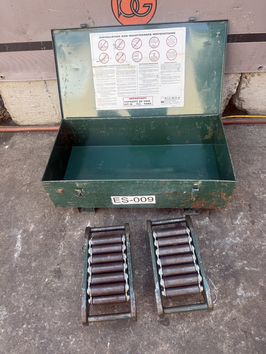 Hilman Rollers, 30 Ton Capacity  Steel Deluxe Kit, 15 Ton Each  Nice Shape.