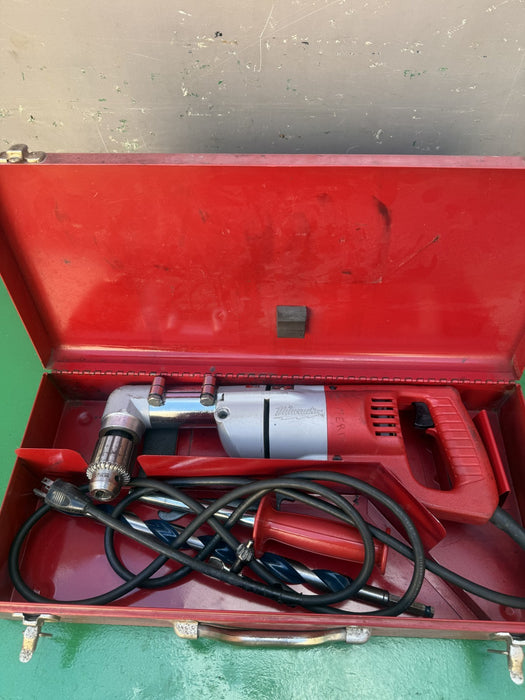 MILWAUKEE 1101 1 & 48-06-2871 HEAVY DUTY 1/2" RIGHT ANGLE 120V CORDED DRILL #1