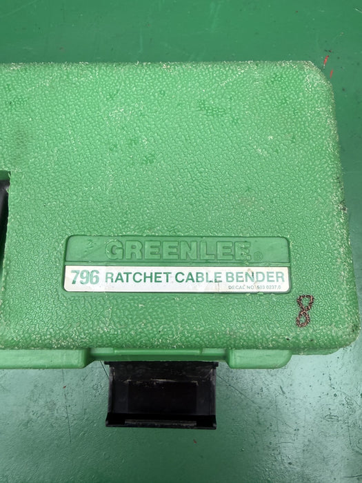 Greenlee 796 Ratchet Cable Bender W/Case  #2