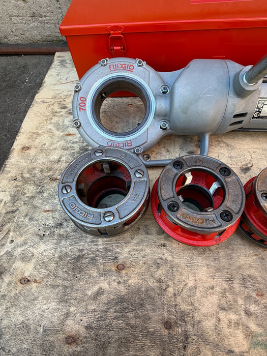 Ridgid 700 Pipe Threader Machine With 1/2-2" 12r Dies & Box #2