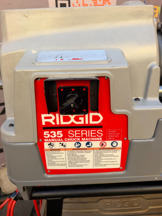 2018 RIDGID 535 V3 Pipe Threading Machine w/ Universal Cart & 811A Dies ET5