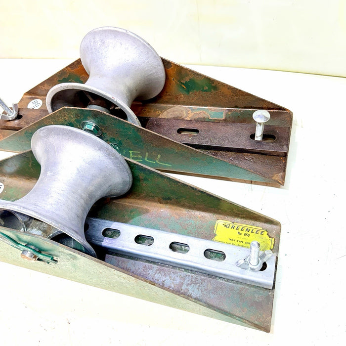 Greenlee 659 22" Tray-Type Cable Pulling Sheave Quantity Of 2 Sheaves BG3