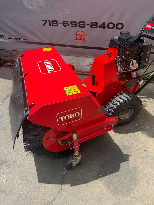 TORO 36" Walk-Behind Rotary Broom Kohler 208cc Power Steering Commercial #4