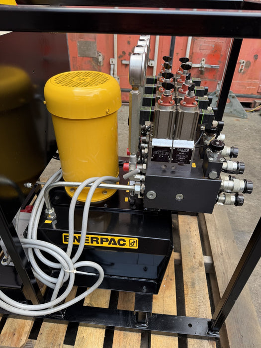 Enerpac SFP-404SJ Electric Hydraulic Pump 10,000 PSI 4 Outlets 10 Gal 460V