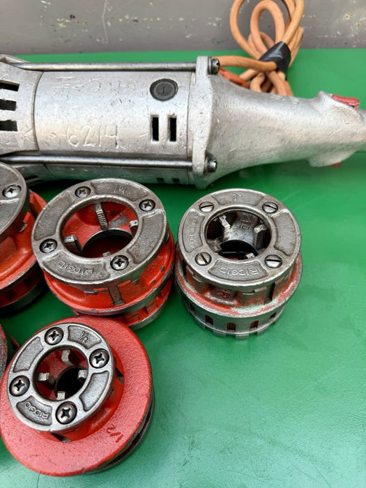 Ridgid 700 Pipe Threader Threading Machine & 12R Die Set 1/2” - 2” Excellent #4