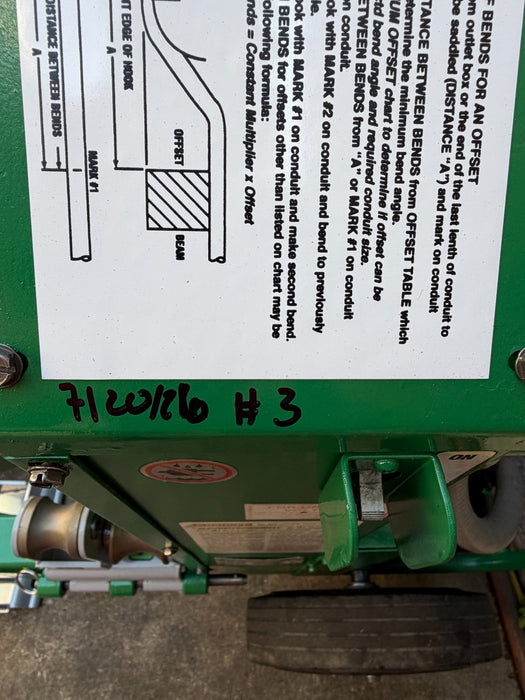 Greenlee 555 Conduit Pipe Bender 1/2"-2" RIGID & IMC Electric Refurbished