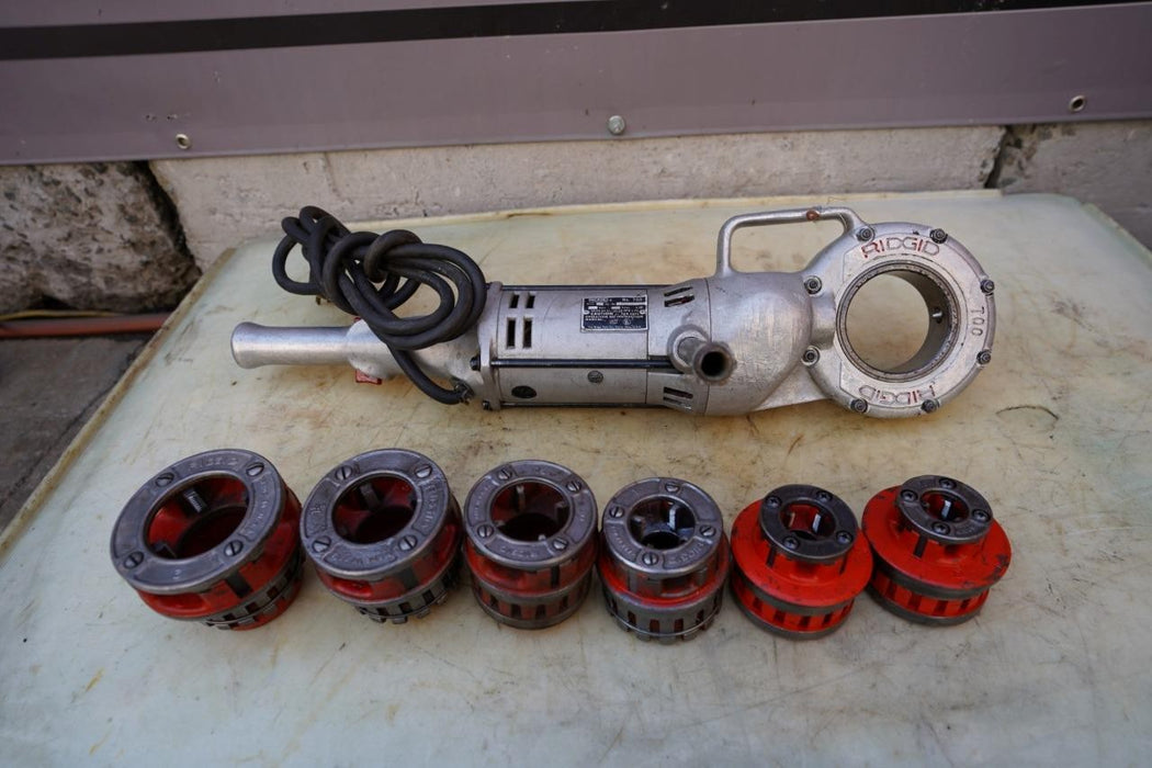 Ridgid 700 Pipe Threader Threading Machine & 12R Die Set 1/2 to 2 inch Nice Set