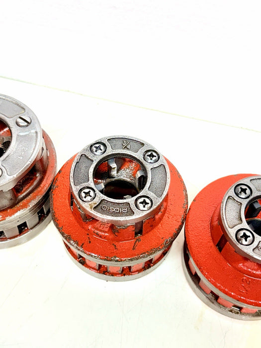 Ridgid 12-R Pipe Threader Die Head Set & Ratchet Head 12R  1/2" - 2" Dies #BG1