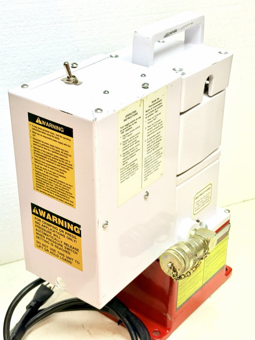 Burndy EPP-10EC Series Hyd Electric Pump 10k psi + Case & Hose Crimper Mint! BG8