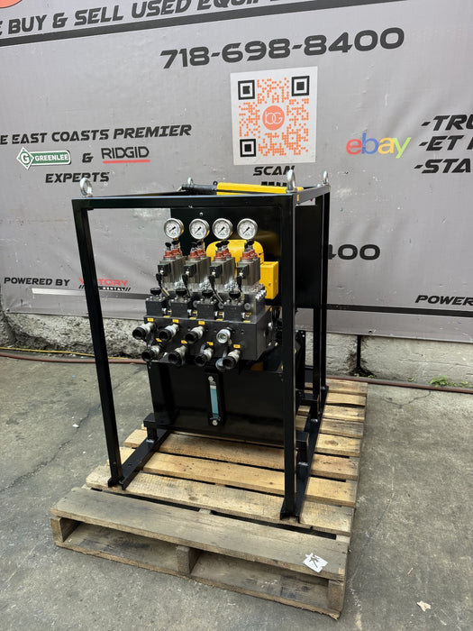 Enerpac SFP-404SJ Electric Hydraulic Pump 10,000 PSI 4 Outlets 10 Gal 460V