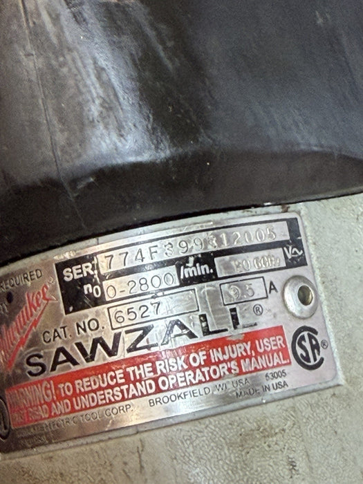 Milwaukee Super Sawzall 6527 Corded Electric Reciprocating Saw w/ Case # 1