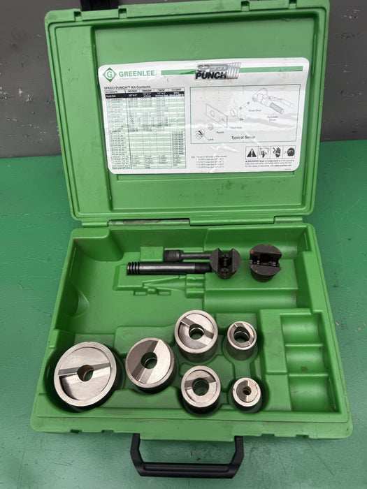Greenlee 7908SBSP Speed Punch Knockout Kit 1/2 to 2" Brand New.  Punches Only #1