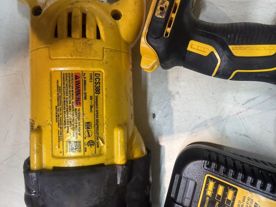 DEWALT DCS380 20V  Cordless Reciprocating Saw, DCD995 Hammer drill, DCB115 Charg