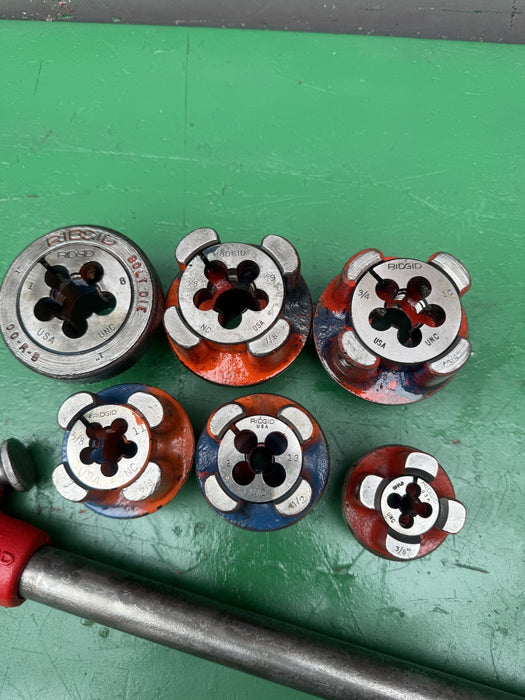 Ridgid 00-RB Bolt Threader Die Heads.  Great Set.   #4