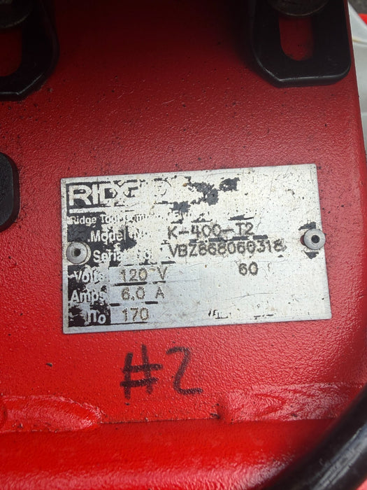 RIDGID K-400 Drain Cleaning Snake Auger 120V Drum Machine 3/8"x75' #7