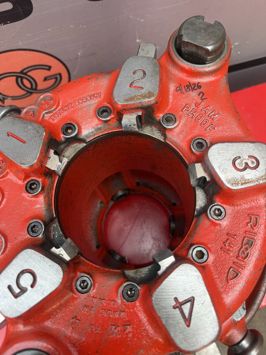 RIDGID 141 Jam Proof Receding Geared Pipe Threader 2-1/2"-4" Great Condition.  2