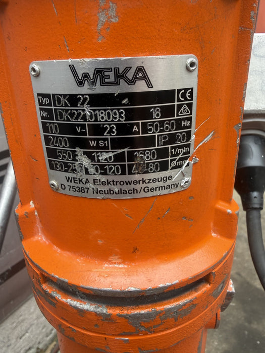 Weka DK22 Core Drill Motor and M2 Core Bore Stand with Bits.  Nice Shape. #1
