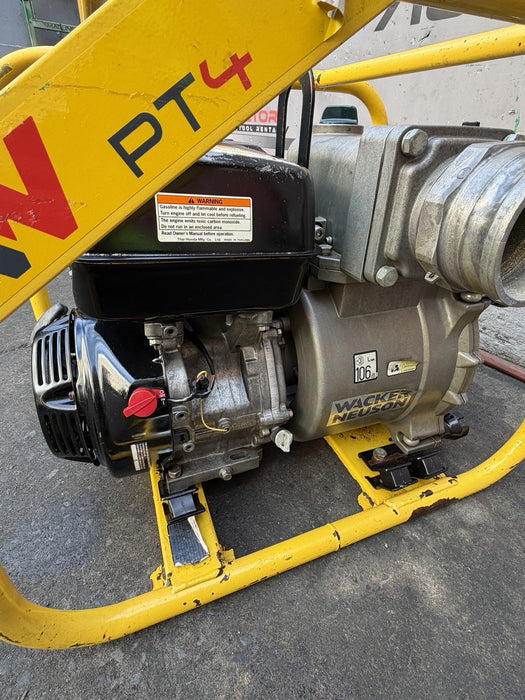 2021 Wacker Neuson PT4A 4" Portable Self-Priming Trash Water Pump Honda
