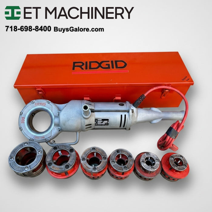 Ridgid 700 Pipe Threader Machine With 1/2-2" 12r Dies & Box #2